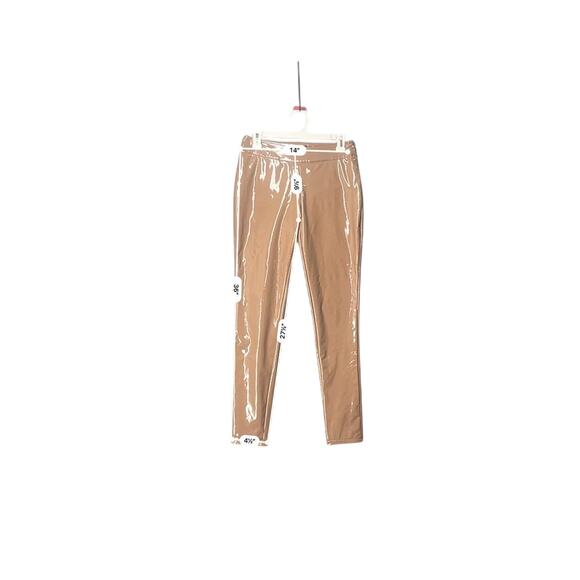 Forever 21 Faux Patent Leather Beige Sz S 
Mid Rise Bodycon Skinny Pants - Picture 4 of 8